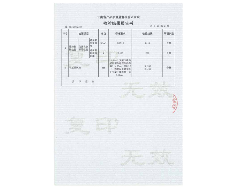 檢驗結(jié)果報告書